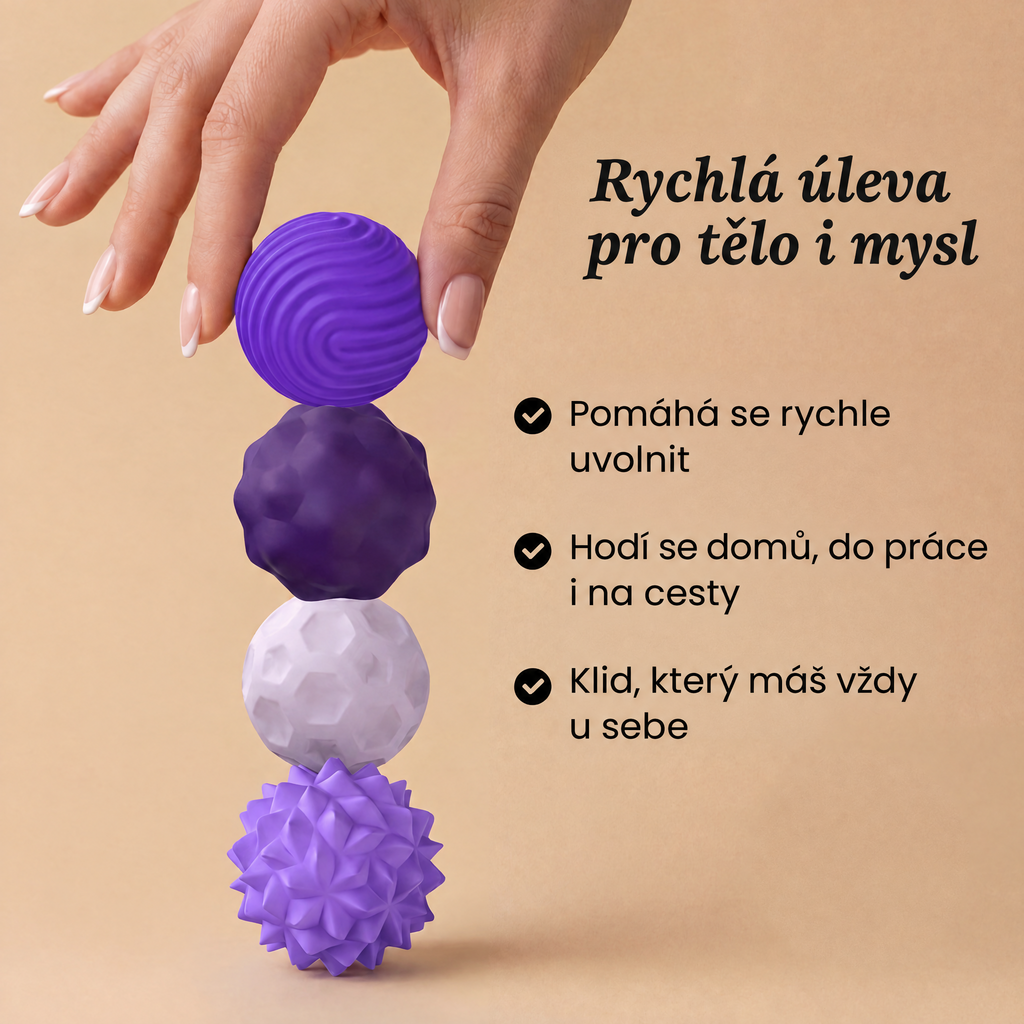 Fialové senzorické míčky