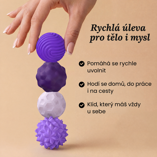 Fialové senzorické míčky